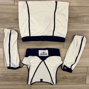 Boston Proper White and Navy Set